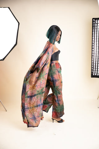 Adire Lounge Kimono: One Size