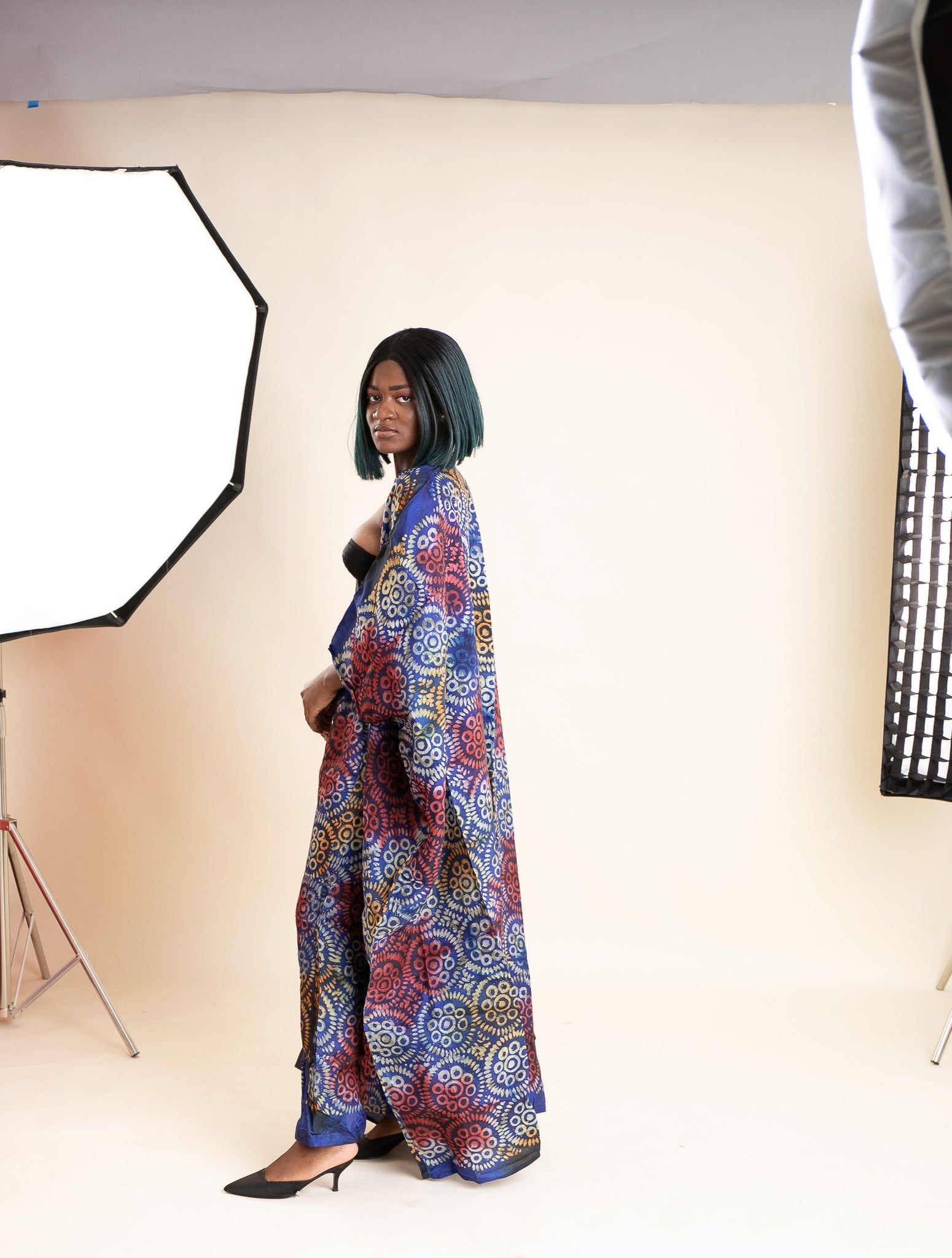 Adire Lounge Kimono: One Size